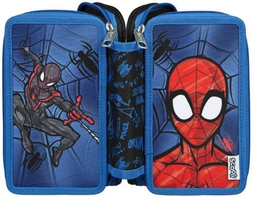 Пълен ученически несесер Undercover Spider-Man с три отделения