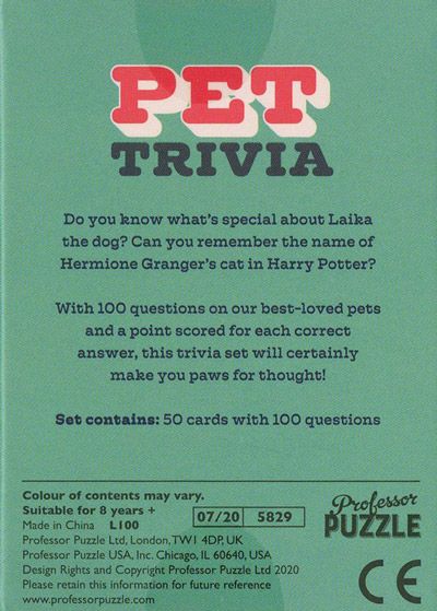 Игра Professor Puzzle: Mini Pet Trivia