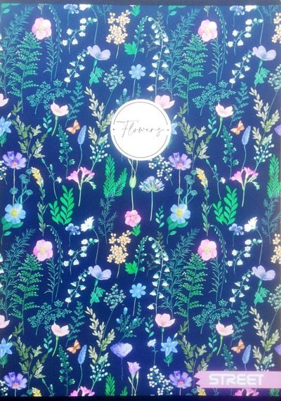 Тетрадка Street Flowers А4, 60 листа - широки редове