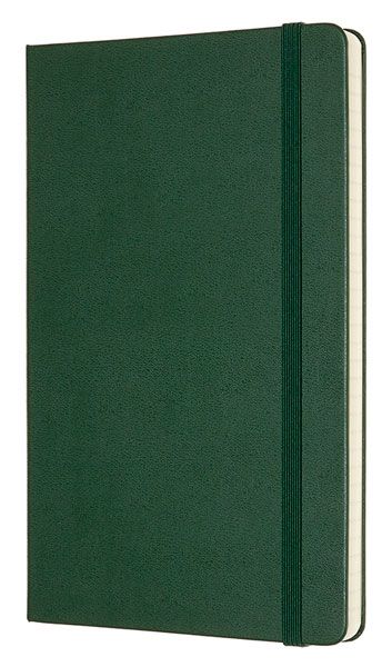 Джобен лавровозелен тефтер Moleskine Classic Myrtle Green с твърди корици и листа на малки квадратчета
