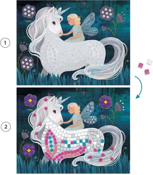 Творчески комплект Djeco: Мозайка - Приказни същества