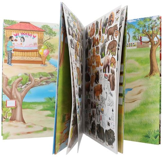 Книжка със стикери Depesche - Зоологическа градина