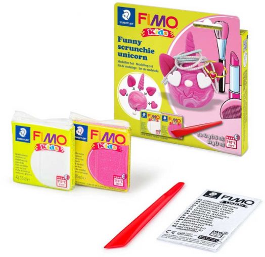 Комплект полимерна глина Staedtler Fimo Kids, Розов еднорог