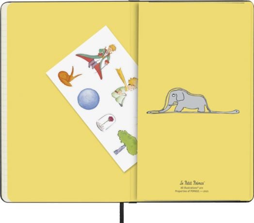 Кутия с тефтер, дневник и рисунки за оцветяване Moleskine Limited Edition Le Petit Prince Elephant