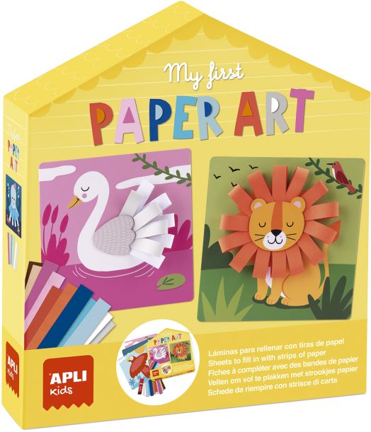 Първи творчеси комплект с хартиени бримки Apli Kids