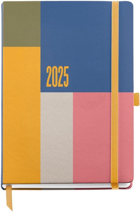Бележник - органайзер Miquelrius Colour Block A5 за 2025 г. — един ден на страница