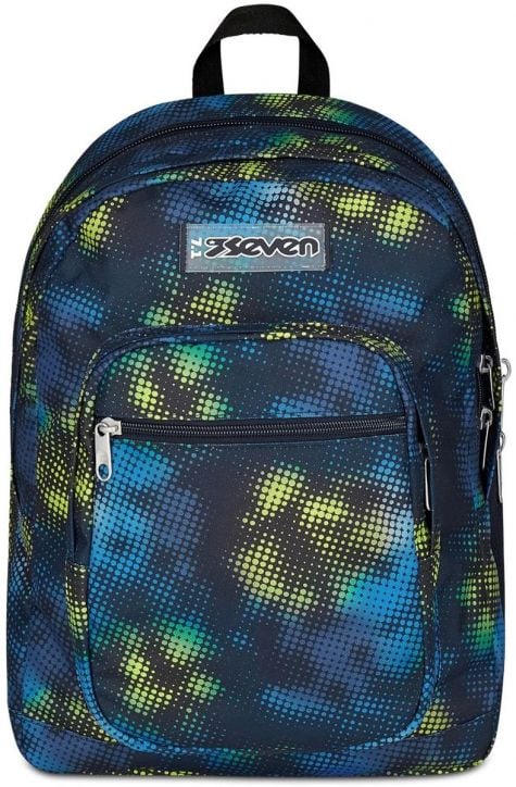 Ученическа раница Seven Freethink Acid Green с две отделения и USB порт