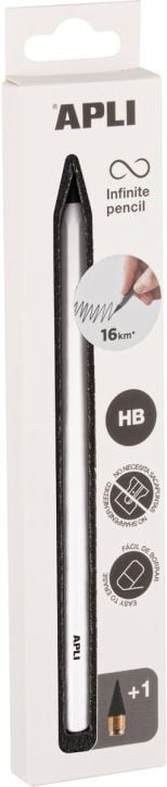 Графитен молив Apli Infinite Neon HB, бял
