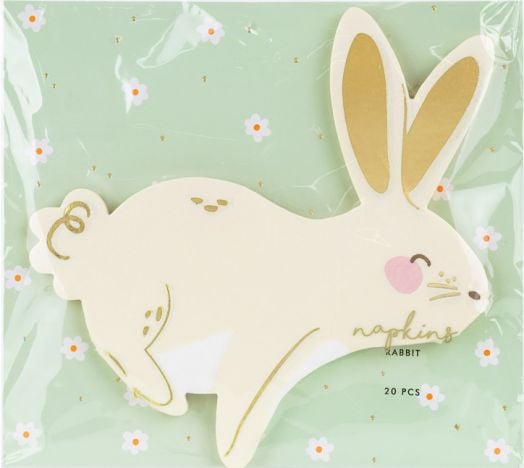 Салфетки PartyDeco - Зайче, 20 бр.