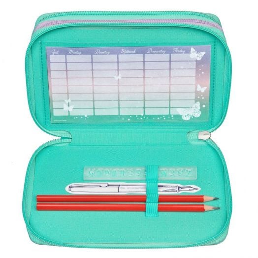 Пълен ученически несесер Undercover Butterfly Wishes с три отделения, модел 2024