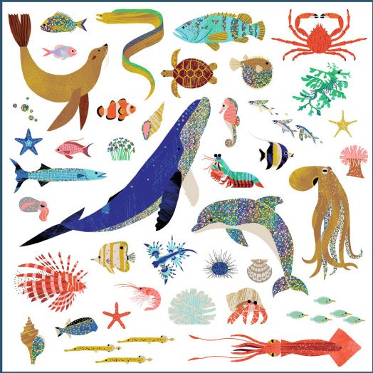 Стикери Djeco - Океан, 160 бр.