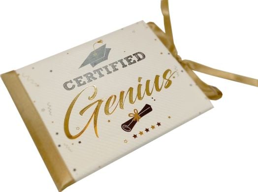 Луксозна поздравителна картичка за дипломиране - Certified Genius