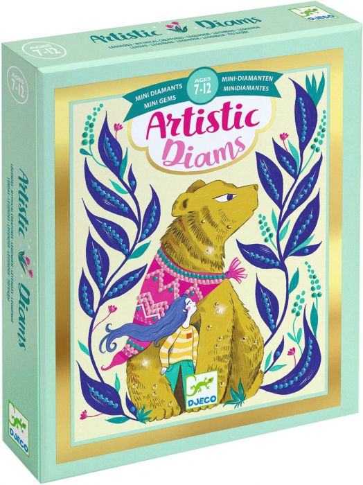 Творчески комплект Djeco: Направи си митични същества с цветни камъчета