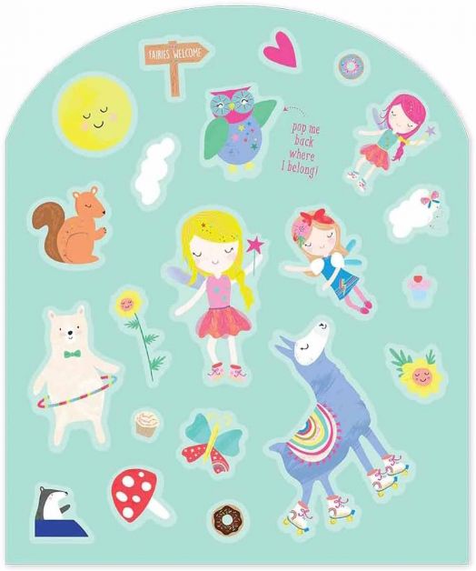 Книжка със стикери Floss & Rock, Stick and Play, Rainbow Fairy - Фея