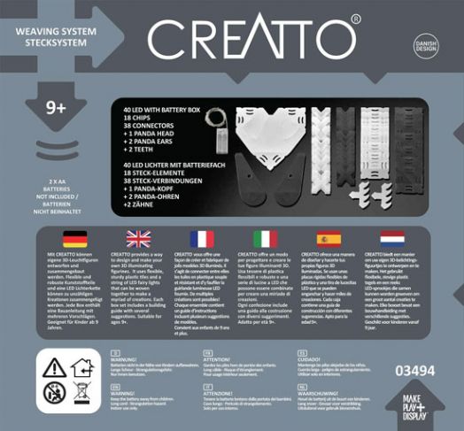 Направи сам 3D LED фигурки 4 в 1 Creatto - Панда