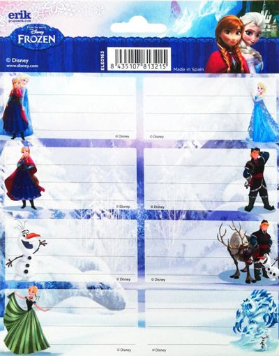 Ученически етикети Елза, Disney Frozen