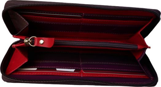 Хоризонтален дамски портфейл Mano Multicolours, лилав