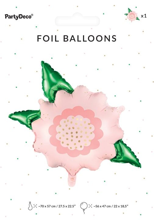 Фолиев балон PartyDeco - Цвете, 56 x 47 см.