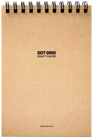 Скицник Drasca Dot Grid Kraft Paper, А5, 60 листа