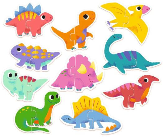 Детски пъзел Djeco - Динозаври