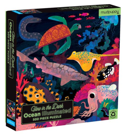 Детски светещ пъзел Mudpuppy Ocean - Океан, 500 части