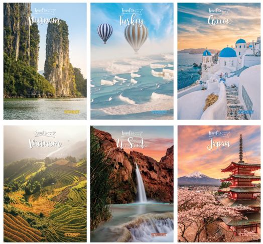 Тетрадка Street Travel To А5, 60 листа с широки редове