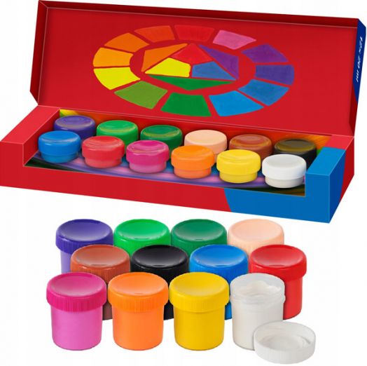 Темперни бои Faber-Castell, 12 цвята х 20 мл.
