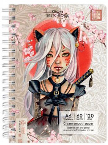 Скицник Drasca Having A Lovely Time: Kitsune, A6 60 листа