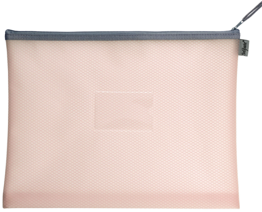 Папка с цип Snopake Mesh Zippa Bag B4, пастелно розово