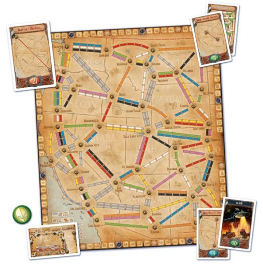 Разширение към настолна игра Ticket To Ride: France + Old West