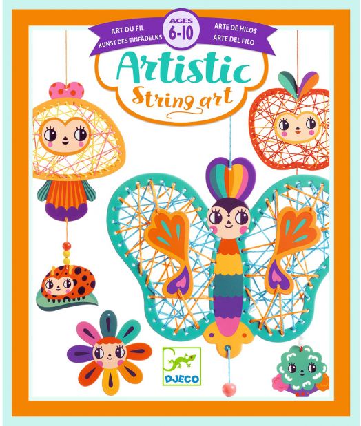 Творчески комплект Djeco - Направи висящи декорации с плетеници