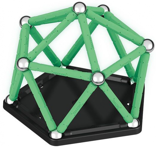 Магнитен конструктор Geomag - Glow, 42 части