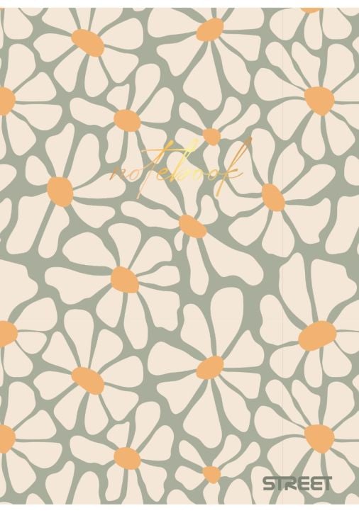 Тетрадка Street Retro А5, 80 листа - широки редове