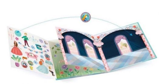 Творчески комплект със стикери Djeco - Живот в замък