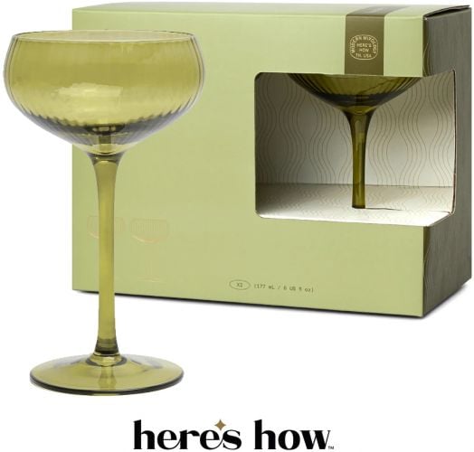 Чаши за коктейл Here's How The Lou Coupe Olive, 2 бр.