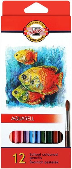 Цветни акварелни моливи Koh-I-Noor, 12 цвята