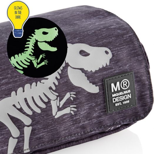 Несесер Miquelrius T-Rex с две отделения, с капак, светещ в тъмното
