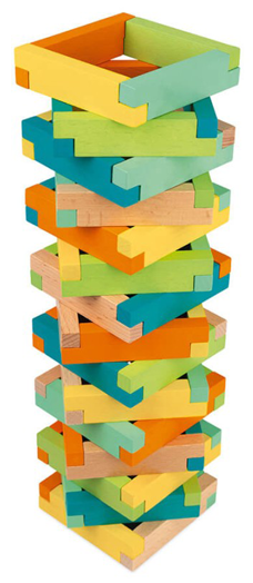 Дървен конструктор Janod, 60 части