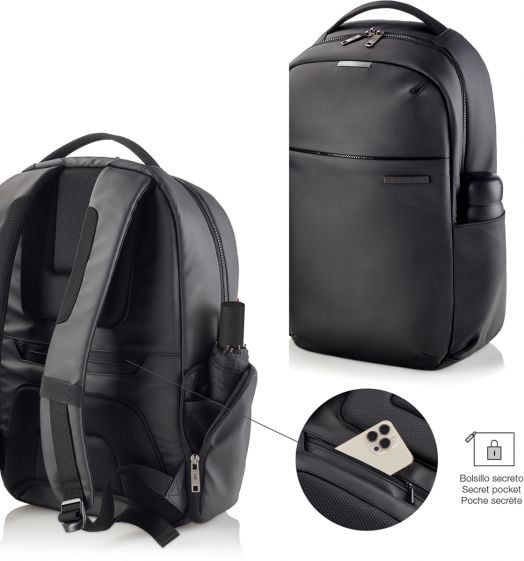 Раница за лаптоп MIquelrius Bag To Work Black, 46 х 38 х 13 см.
