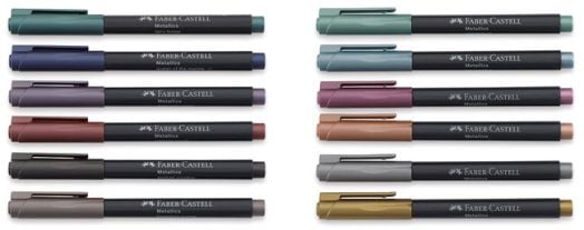 Комплект маркери Faber-Castell Metallics, 12 цвята
