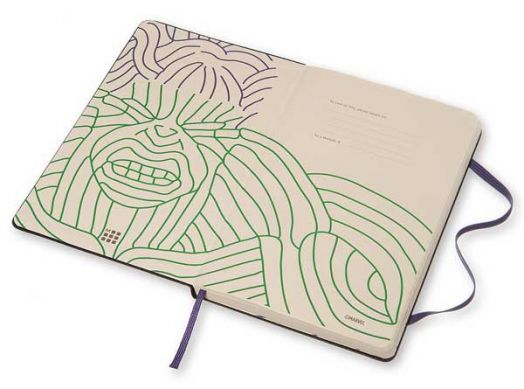 Голям черен тефтер Moleskine The Avengers Incredible Hulk - Хълк с широки редове, Limited Edition