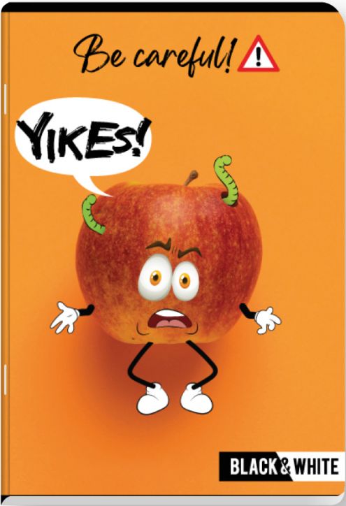 Тетрадка Black & White Boy A5, 40 листа - тесни и широки редове