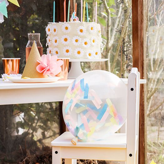 Комплект балони с пастелни конфети Folat, 4 бр.