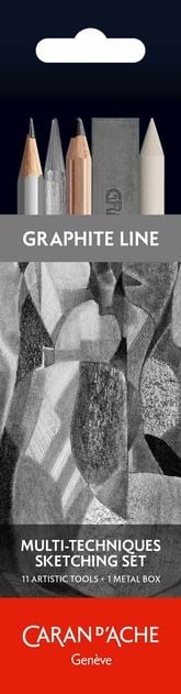 Творчески комплект за скициране Caran d'Ache, 11 части