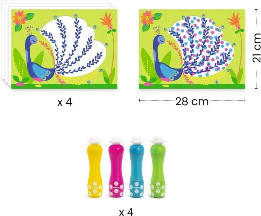 Творчески комплект Djeco - Оцветяване с точки
