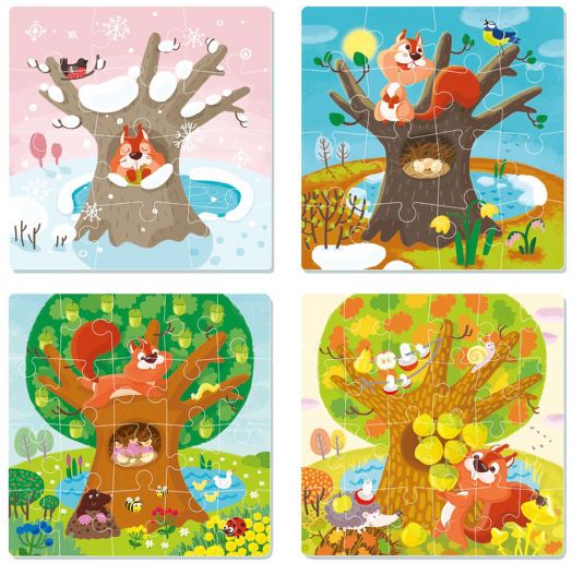 Пъзел Dodo 4 в 1: Сезони