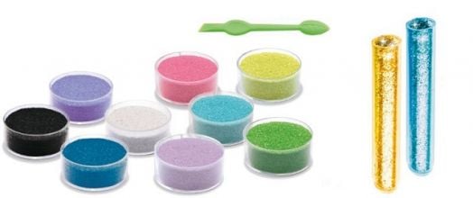 Комплект за рисуване с пясък и брокат Djeco - Dazzling Birds