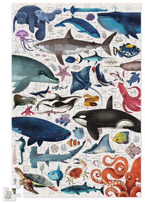 Пъзел Crocodile Creek - Животни в океана, 150 части