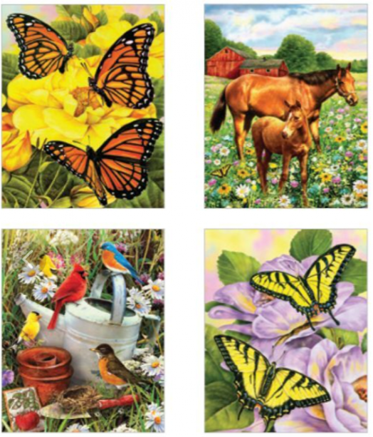 Комплект за лесно рисуване с акрилни бои Royal & Langnickel - Коне, 4 картини