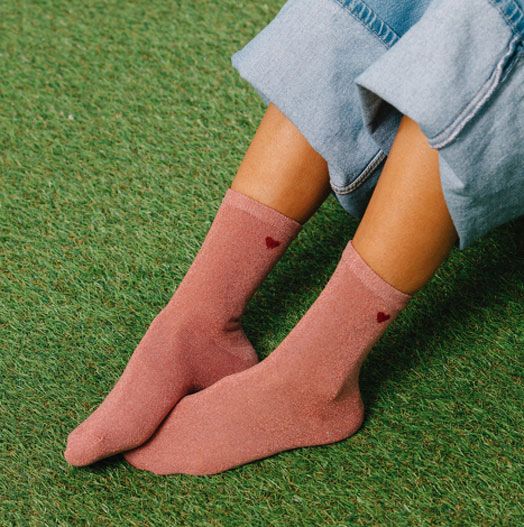 Чорапи Eat My Socks - Love me, розов цвят